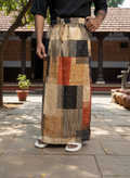 Geomentric square pattern design pajamalungi for men