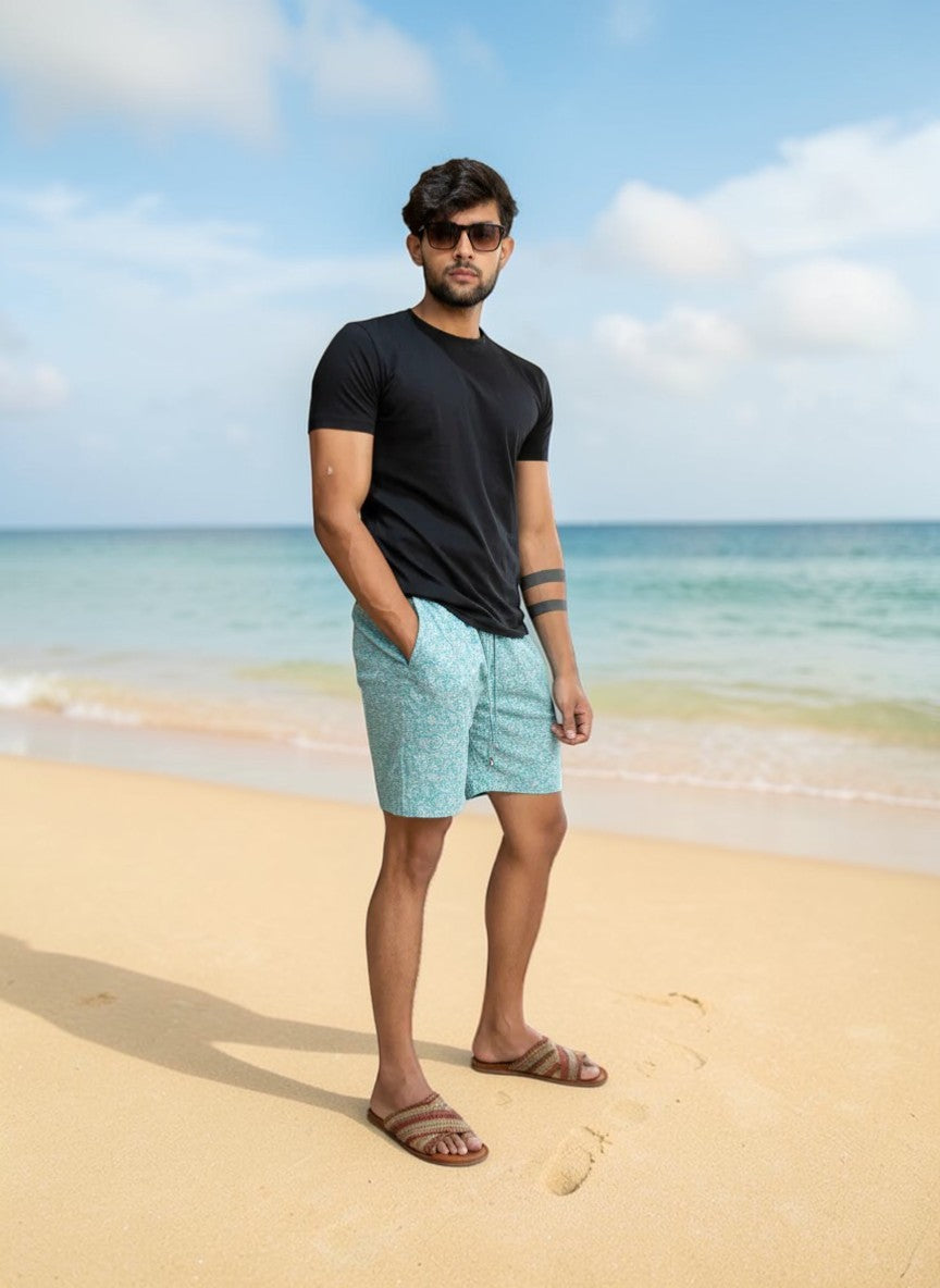 Light Blue Short for Beach for Men