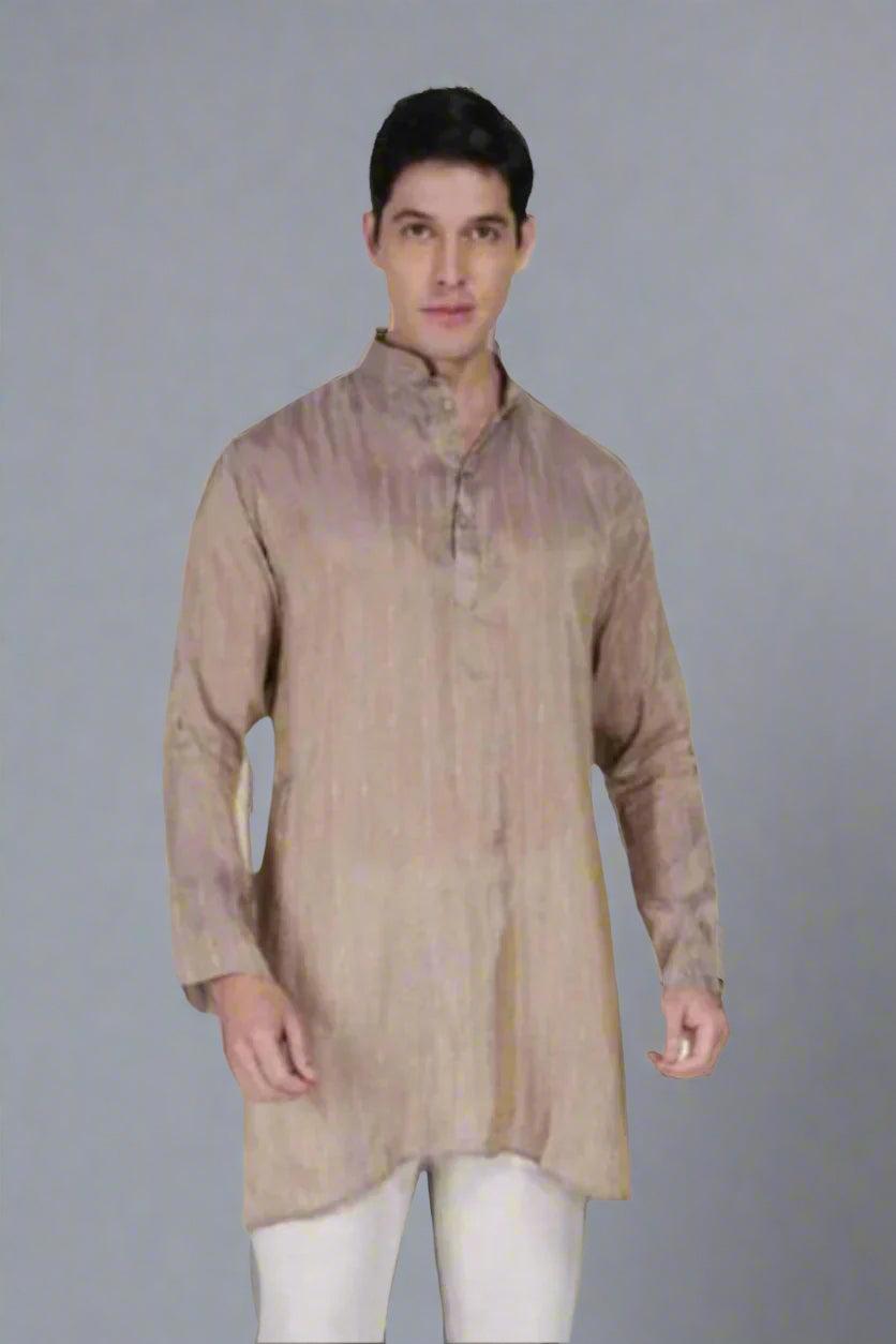 Beige Aura Kurta - Nirmal Online