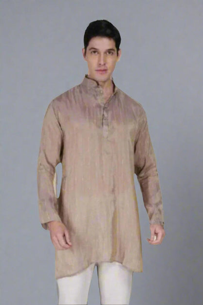Beige Aura Kurta - Nirmal Online