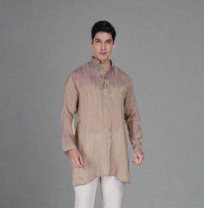 Beige Aura Kurta - Nirmal Online