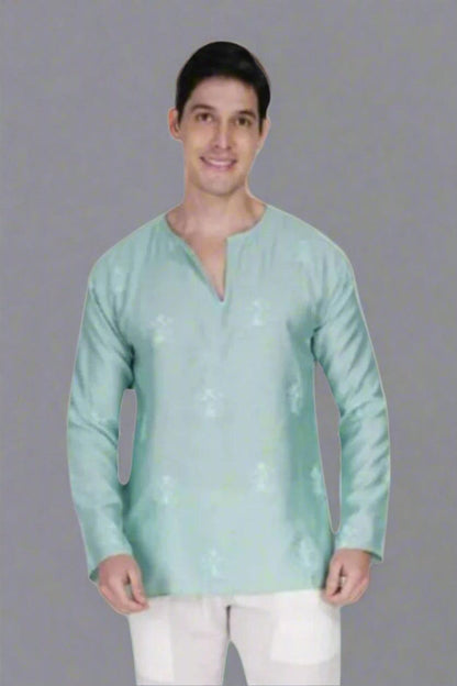 Mint Serenity Ensemble Kurta - Nirmal Online
