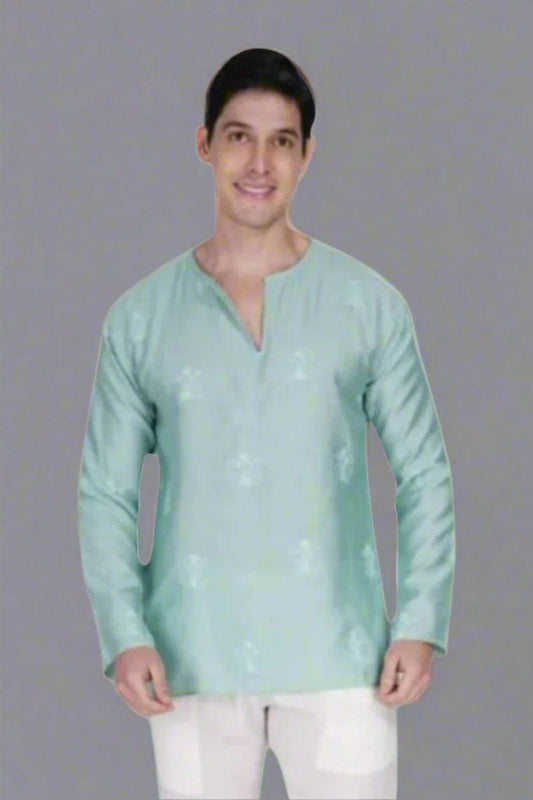 Mint Serenity Ensemble Kurta - Nirmal Online