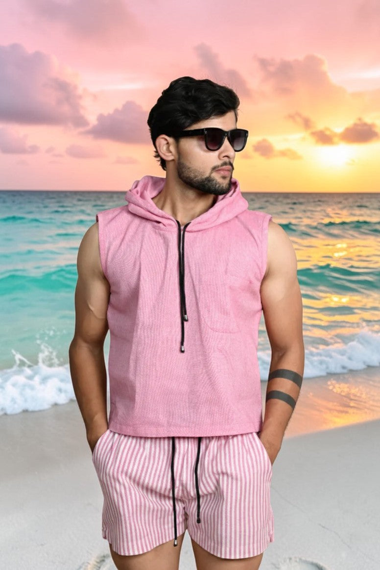 Pink Stripe Shorts