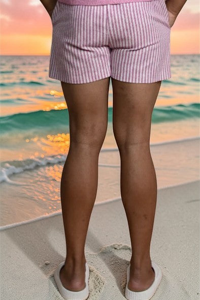 Pink Stripe Shorts
