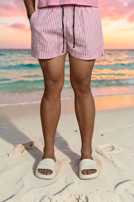 Pink Stripe Shorts