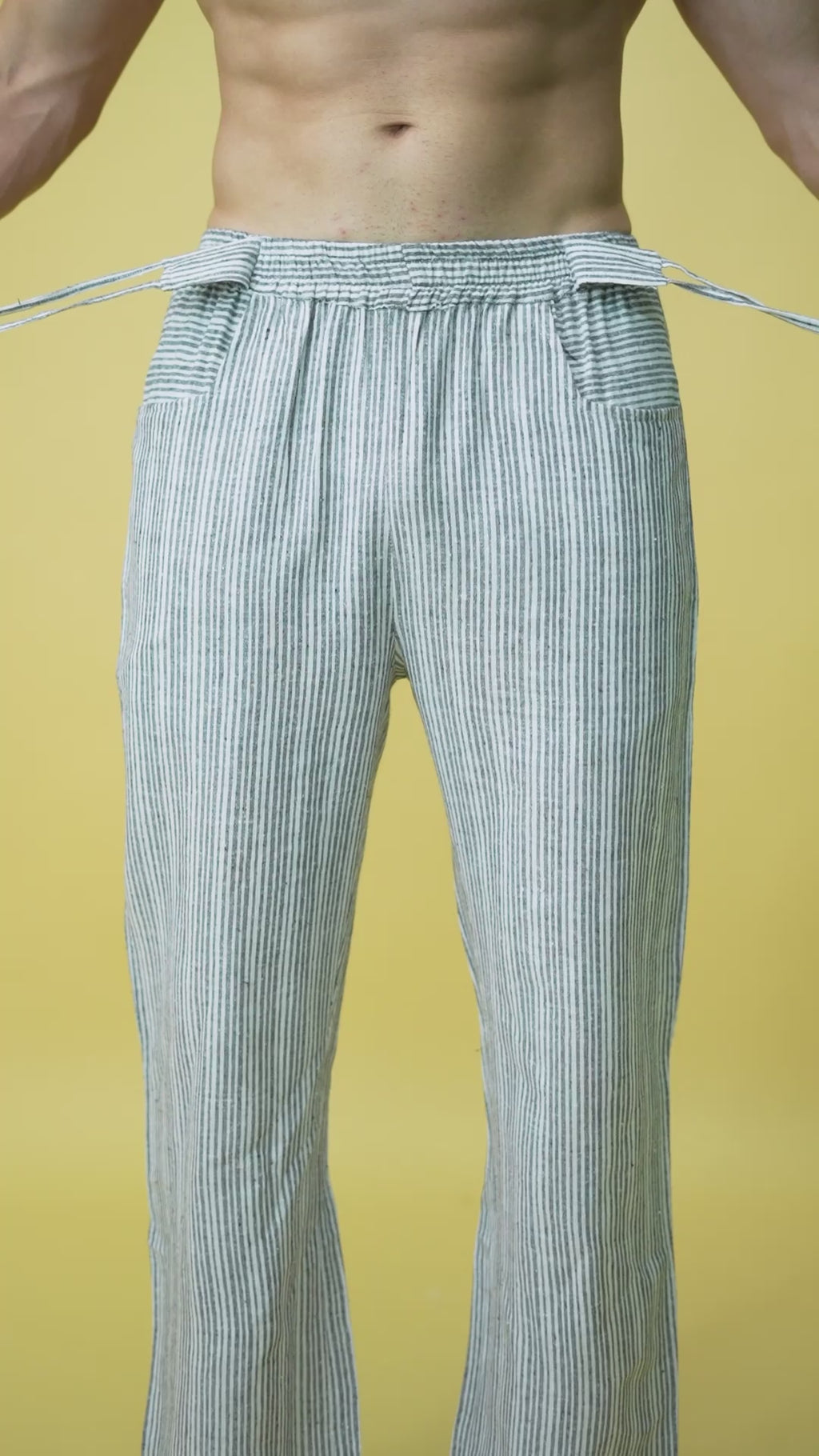Men Grey Stripe Pajama