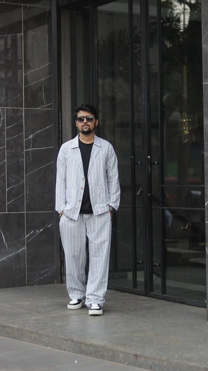 Black Stripe Cotton Pajama