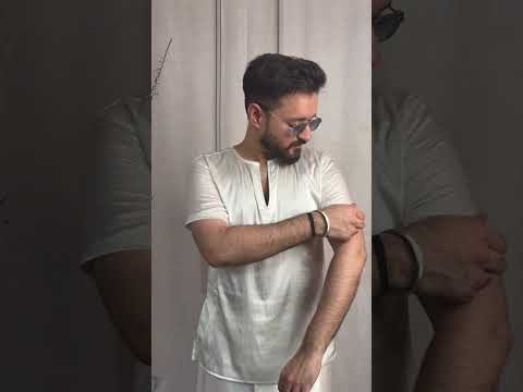 Men White Colour Satin Silk Kurta For Men