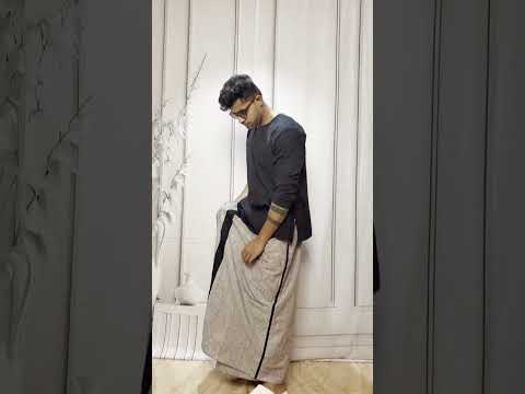Men Dusty Grey Color With Black Contrast Stripe Pajamalungi
