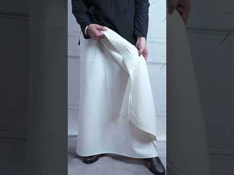 Men White  Colour Pajamalungi With White Mirror embroidery Stripe