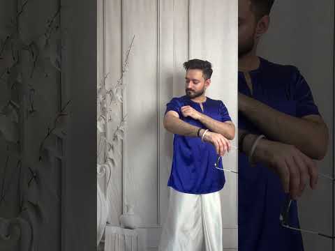 Men Royal Blue Colour Satin Silk Kurta