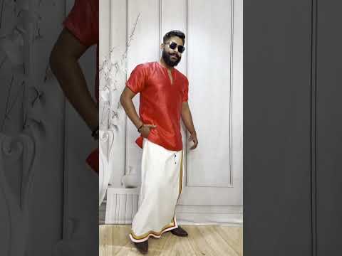 Men Red Colour Mulbery Silk Kurta