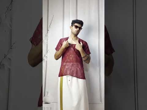 Men Maroon Colour Viscose Organza Foil Print Kurta