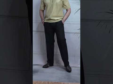 Men Mid Rise Black Colour Cotton Lounge Pajama Pant