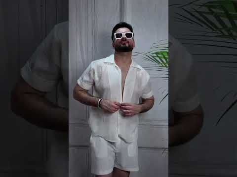 Men Ivory Colour  Chiffon Buttoned Shirt