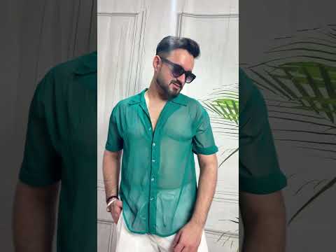 Men Ramagreen Colour Georgette Shirt