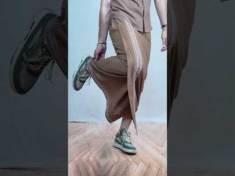 Premium Cotton Stripe Pajamalungi –  Light Brown