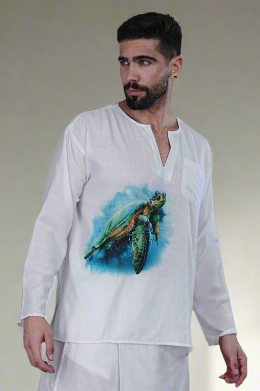 Tortoise print Kurta - Nirmal Online